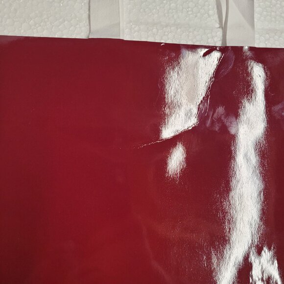 Gucci Red Glossy Gift Bag Reusable Shopping Logo Spell Out Empty 13.75 x 10 in - Picture 4 of 16